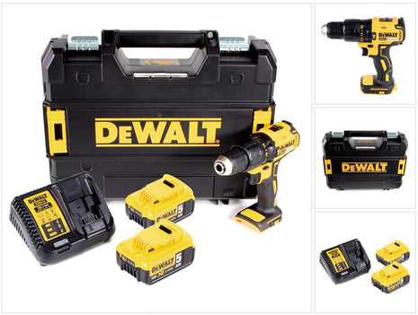 DeWalt DCD 778 P2T Akku Schlagbohrschrauber 18V 65Nm + 2x Akkus 5,0Ah + Ladegerät in TSTAK Box - Toolbrothers