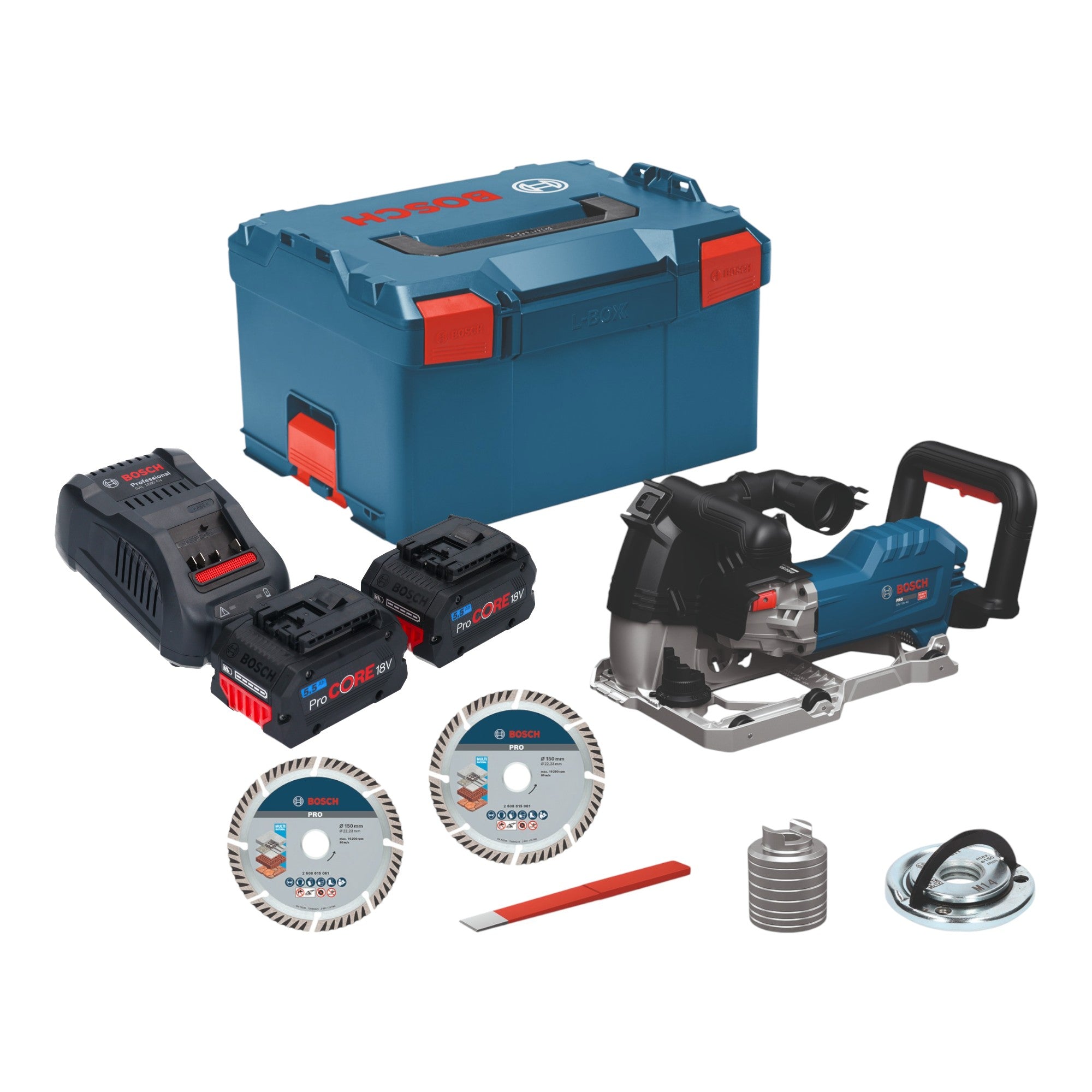 Bosch GNF 18V 40 Akku Mauernutfraese 18 V 40 mm Brushless 2x ProCORE Akku 5 5 Ah Ladegeraet L Boxx 0 - toolbrothers