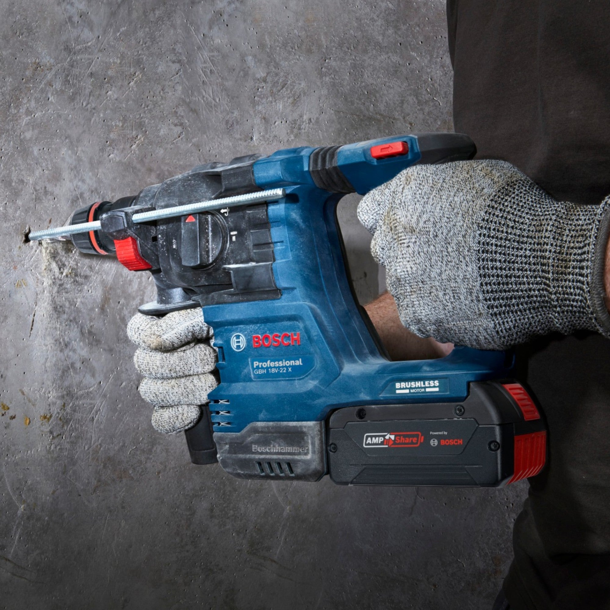 Bosch GBH 18V 22 X Professional Akku Bohrhammer 18 V 2 J SDS plus Brushless 0611924100 Solo ohne Akku ohne Ladegeraet 4 - toolbrothers