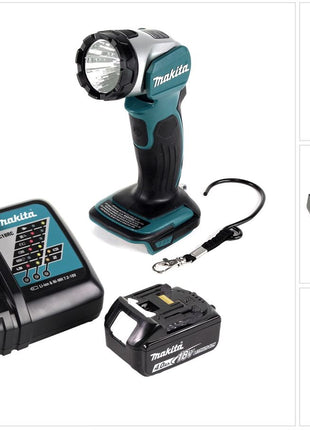 Makita DML 802 RM1 Akku Lampe 18 V Li-Ion für 14,4 und 18 V Akku + 1 x 4,0 Ah Akku + Ladegerät - Toolbrothers