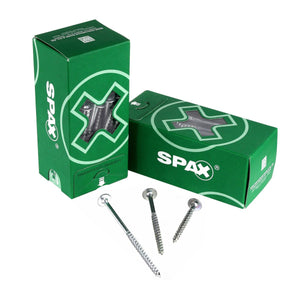 SPAX HI.FORCE Tellerkopfschraube 8,0 x 140 mm 100 Stk. ( 2x 0251010801405 ) Teilgewinde Torx T-STAR plus T40 4CUT WIROX