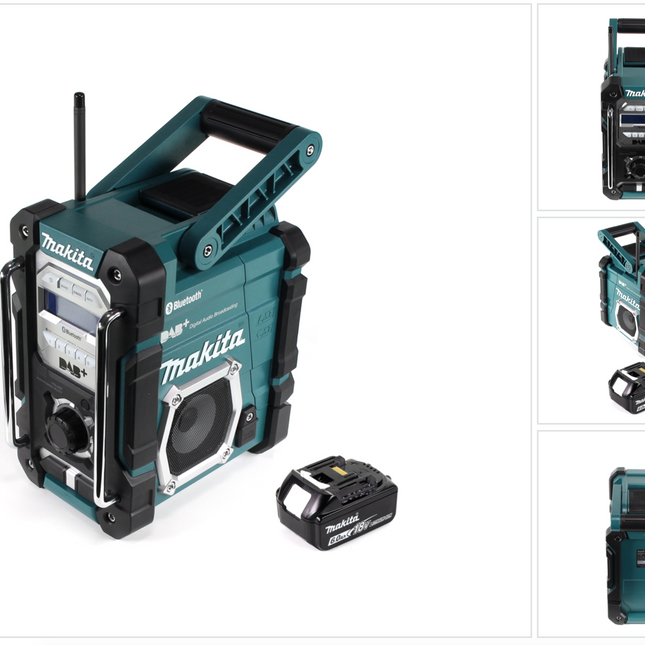 Makita DMR 112 G1 Akku Baustellen Radio 7 2 18V Bluetooth DAB 1x 6 0Ah Akku ohne Ladegeraet 0 - toolbrothers