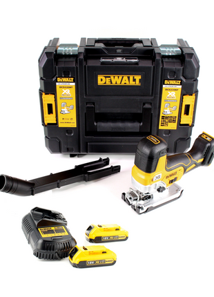 DeWalt DCS 335 D2 Akku Stichsäge 18V + 2x Akkus 2,0 Ah + 1x Schnellladegerät in TSTAK - Toolbrothers