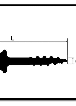 KREG Pocket-Hole Linsenkopfschraube 51 mm 50 Stk ( SML-C2-50 ) Vierkantantrieb Teilgewinde Grobgewinde selbstschneidend verzinkt - Toolbrothers