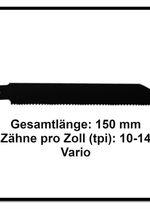 Komet Säbelsägeblatt METAL AND WOOD 150mm 10-14tp 5 Stk. ( 501.011 ) HSS BI-Metall Vario - Toolbrothers