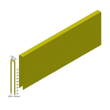 Prebena ES40CNKHA Klammern Heftklammern Typ ES 2600 Stück 40 mm verzinkt geharzt - Toolbrothers