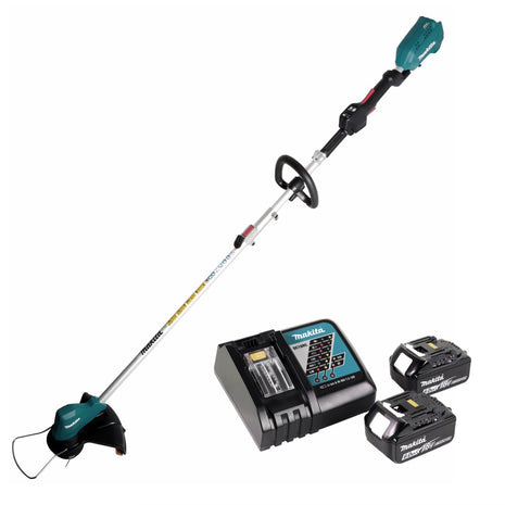 Makita DUR 188 LRG2 Akku Rasentrimmer 18V 250/300mm Brushless + 2x Akku 6,0Ah + Ladegerät - Toolbrothers