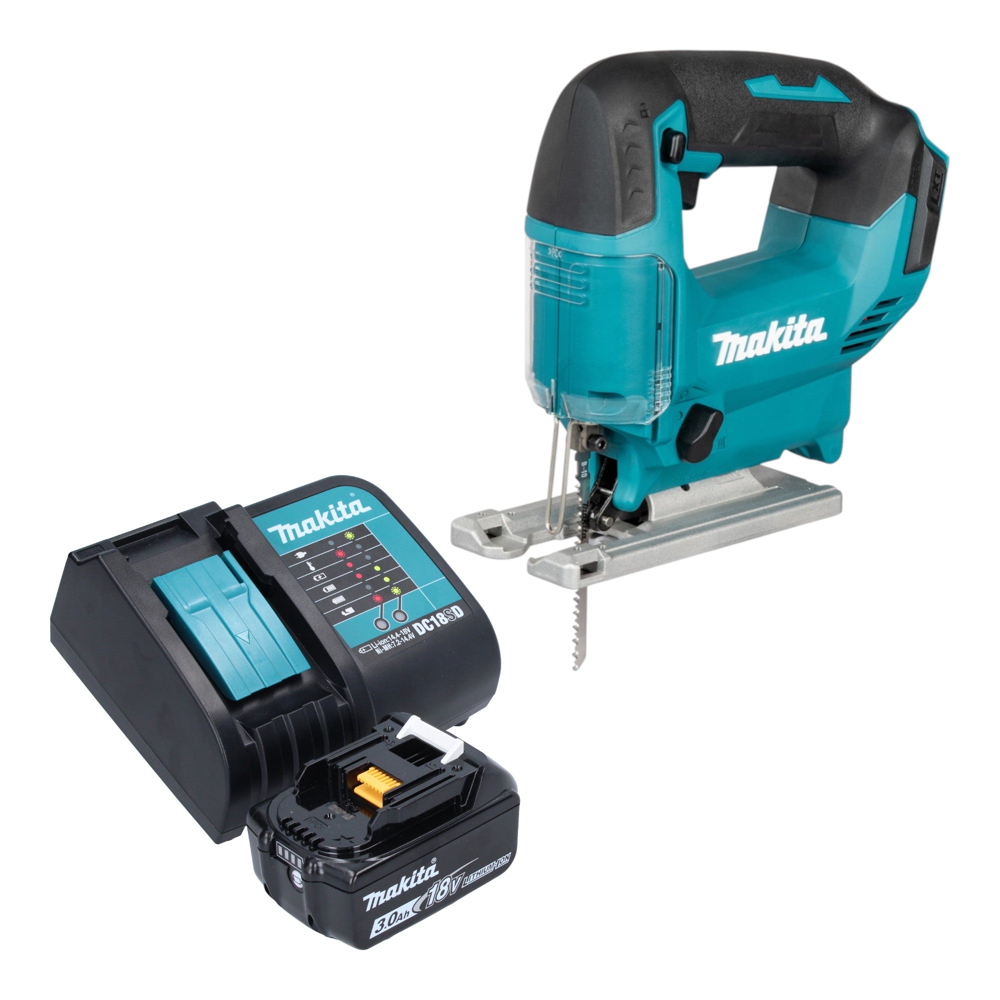 Makita DJV 186 SF1 Akku Pendelhubstichsaege 18 V 1x Akku 3 0 Ah Ladegeraet 0 - toolbrothers