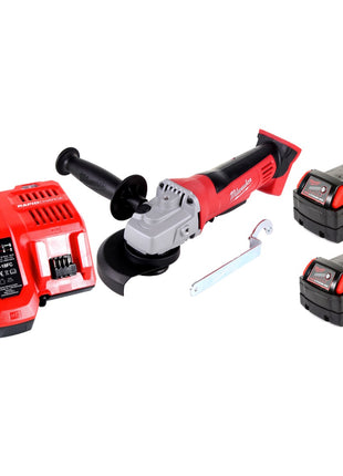 Milwaukee HD18 AG-125-402C Winkelschleifer 18 V 125 mm ( 4933441502 ) + 2x Akku 4,0 Ah + Ladegerät - Toolbrothers