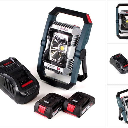 Bosch GLI 18V-2200 C Akku Lampe 18V 2200lm Bluetooth ( 0601446501 ) + 2x 2,0 Ah Akku + Ladegerät - Toolbrothers