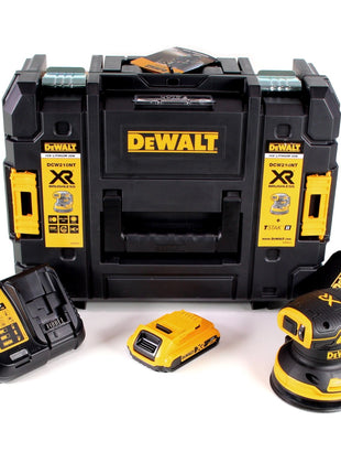 DeWalt DCW 210 D1 Akku Exzenterschleifer Brushless 18V 12.000U/min 125 mm + 1x Akku 2,0 Ah + 1x Schnellladegerät in TSTAK - Toolbrothers