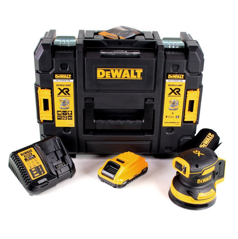 DeWalt DCW 210 L1 Akku Exzenterschleifer Brushless 18V 12.000U/min 125mm + 1x Akku 3,0 Ah + 1x Schnellladegerät in TSTAK - Toolbrothers