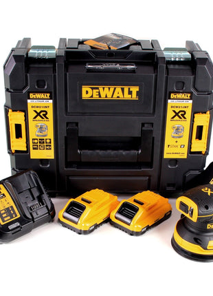 DeWalt DCW 210 L2 Akku Exzenterschleifer Brushless 18V 12.000U/min 125mm + 2x Akkus 3,0 Ah + 1x Schnellladegerät in TSTAK - Toolbrothers