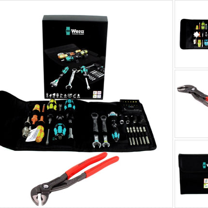 All-IN Sanitär Set Wera Kompakt SH1 + KNIPEX Zange Cobra ( 05135927001 + 8701250 ) - Toolbrothers