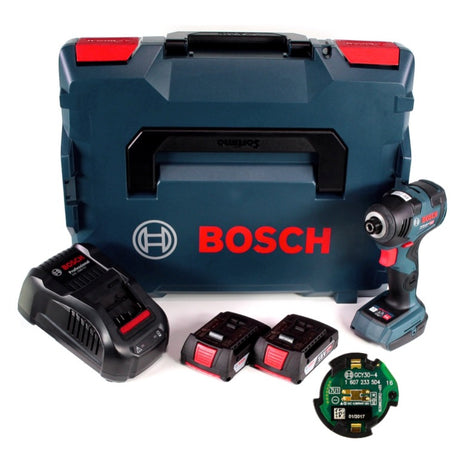 Bosch GDR 18V-200 C Akku Drehschlagschrauber 1/4" 18V 200Nm + 2x Akkus 2,0Ah + Ladegerät + Connect-Modul in L-Boxx - Toolbrothers