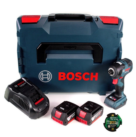 Bosch GDR 18V-200 C Akku Drehschlagschrauber 1/4" 18V 200Nm + 2x Akkus 6,0Ah + Ladegerät + Connect Modul in L-Boxx - Toolbrothers