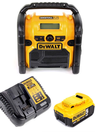 DeWalt DCR 020 P1 Akku Baustellenradio + 1x Akku 5,0Ah + Ladegerät - Toolbrothers