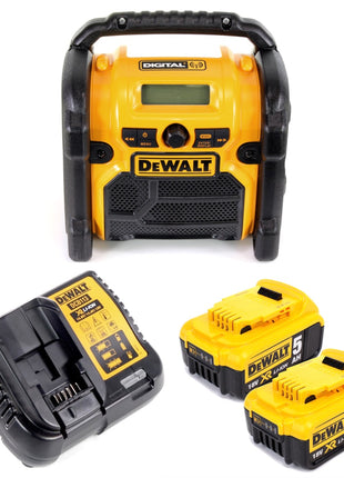 DeWalt DCR 020 P2 Akku Baustellenradio DAB+ + 2x Akku 5,0Ah + Ladegerät - Toolbrothers