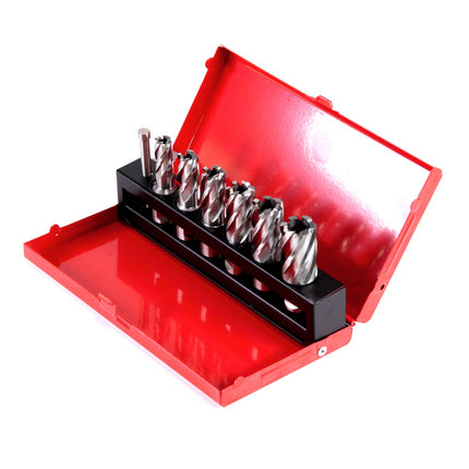 RUKO Kernbohrer-Satz HSS mit Weldonschaft 3/4" CBN geschliffen in Industriekassette 7-tlg. ( 108820 ) - Toolbrothers