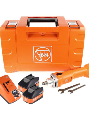 FEIN AGSZ 18-280 BL Akku Geradschleifer 18V ( 71230162000 ) Set im Koffer mit 2x 5,2 Ah High Power Akku und Lader - Toolbrothers