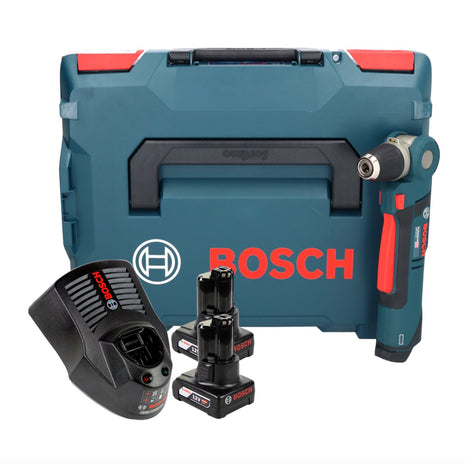 Bosch Professional GWB 12V-10 Akku Winkelbohrmaschine 12 V + 2x Akku 6,0 Ah + Ladegerät + L-Boxx - Toolbrothers