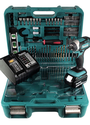 Makita DTD 152 SFTK Akku Schlagschrauber 18V 165Nm + 1x Akku 3,0Ah + Ladegerät + 101tlg. Werkzeugset im Koffer - Toolbrothers