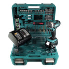 Makita DTD 152 SFTK Akku Schlagschrauber 18V 165Nm + 1x Akku 3,0Ah + Ladegerät + 101tlg. Werkzeugset im Koffer - Toolbrothers