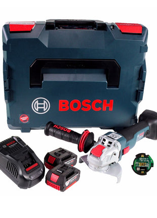 Bosch GWX 18V-10 C Akku Winkelschleifer 18V 125mm brushless X-LOCK + 2x Akku 5,0Ah + Ladegerät + Connectivity Modul + L-BOXX - Toolbrothers