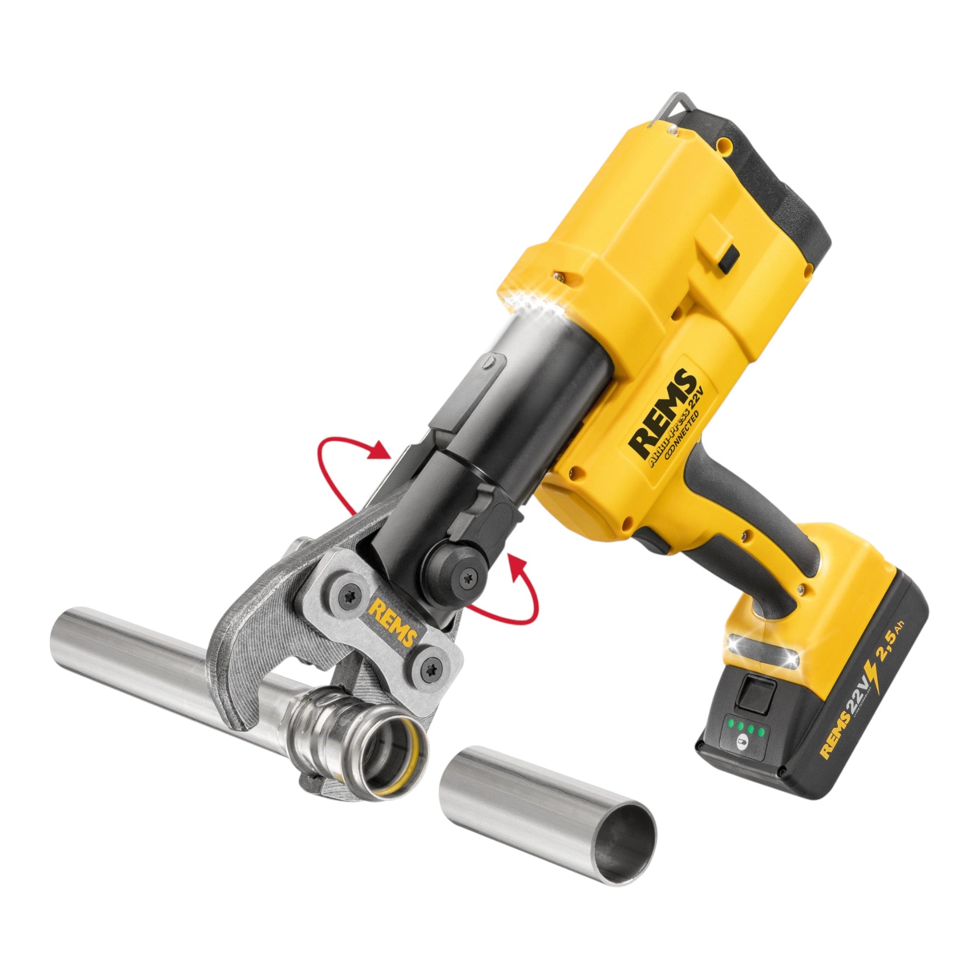 REMS 22V Connected Basic Pack Akku Radialpresse 22 V 32 kN 576015 R220 Brushless 1x Akku 2 5 Ah Ladegeraet L Boxx 4 - toolbrothers