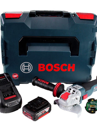 Bosch GWX 18V-10 C Akku Winkelschleifer 18V 125mm brushless X-LOCK + 1x Akku 4,0Ah + Ladegerät + Connectivity Modul + L-BOXX - Toolbrothers