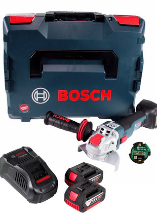 Bosch GWX 18V-10 C Akku Winkelschleifer 18V 125mm brushless X-LOCK + 2x Akku 6,0Ah + Ladegerät + Connectivity Modul + L-BOXX - Toolbrothers