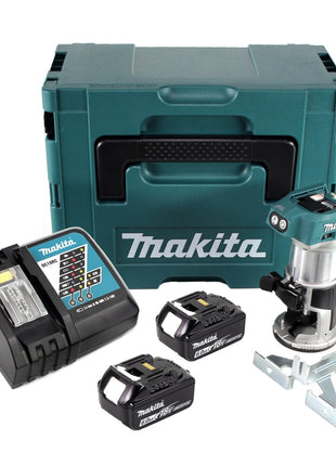 Makita DRT 50 RGJ Akku Multifunktionsfräse brushless 18V + 2x Akkus 6,0 Ah + Schnellladegerät im Makpac 3 - Toolbrothers