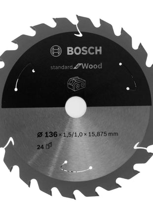 Bosch Kreissägeblatt Standard for Wood 136 x 1,5 x 16 mm 24 Zähne ( 2608837667 ) - Toolbrothers