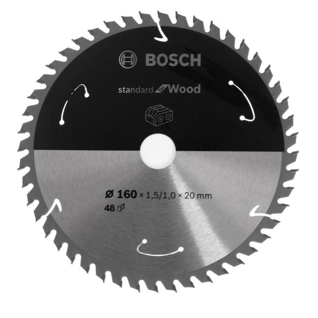 Bosch Kreissägeblatt Standard for Wood 160 x 1,5 x 20 / 15,875 mm 48 Zähne ( 2608837678 ) - Toolbrothers