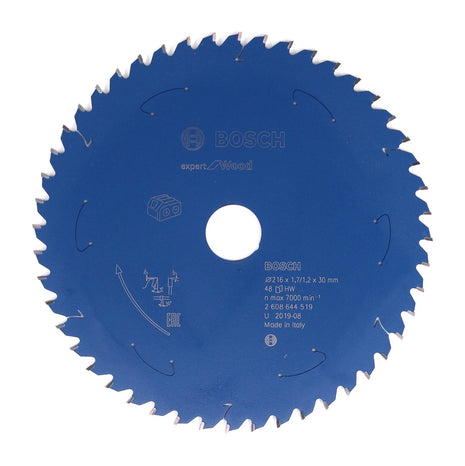 Bosch Kreissägeblatt Expert for Wood 216 x 1,2 x 30 mm 48 Zähne für Holz ( 2608644519 ) - Toolbrothers