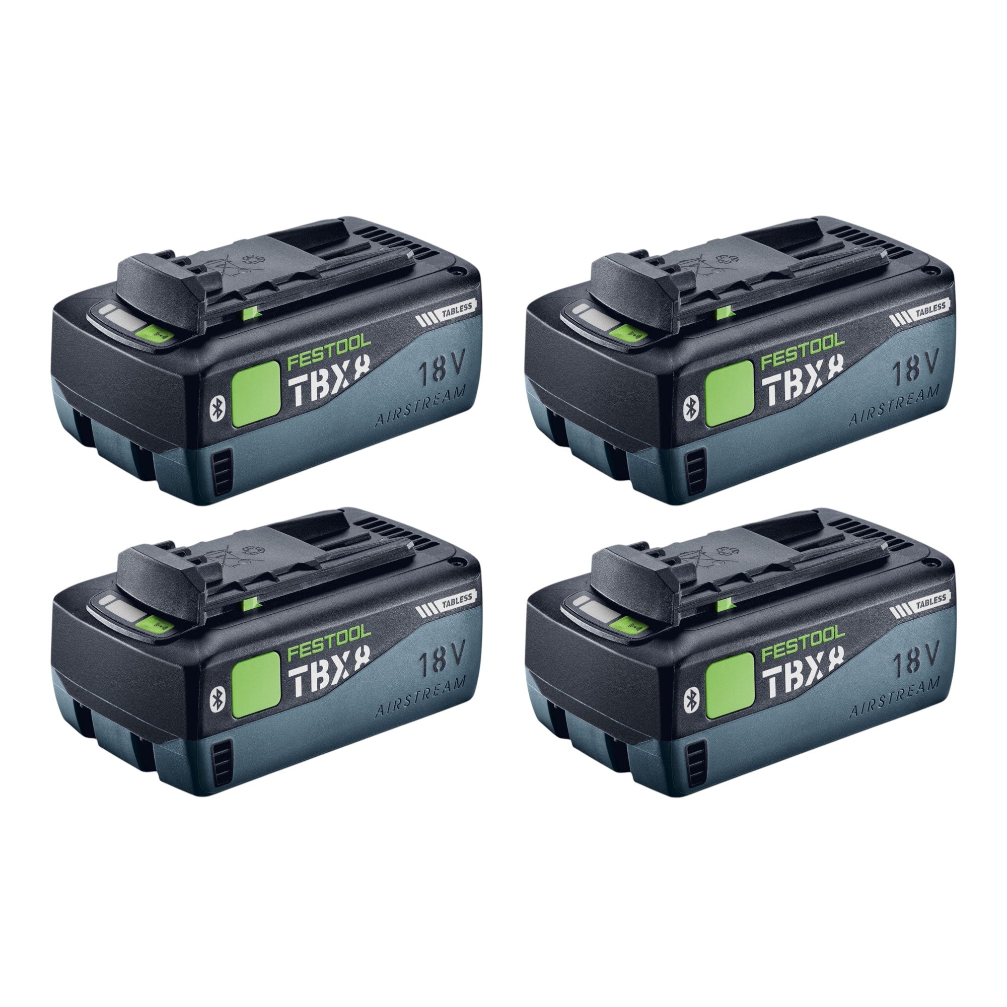 Festool Akku Set 4x BP 18 TBX 8 ASI Tabless Akkupack 18 V 8 0 Ah 4x 578746 8000 mAh Li ion mit Ladestandanzeige 0 - toolbrothers