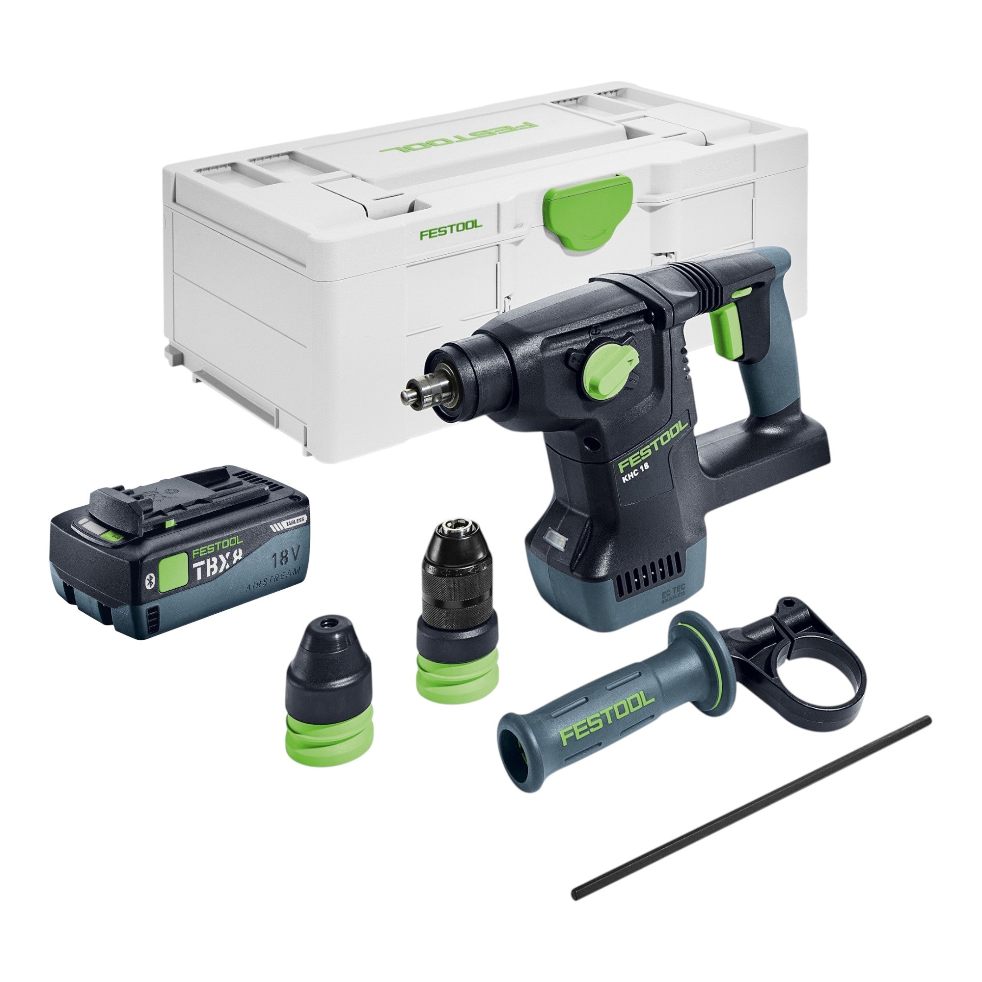 Festool KHC 18 EB Basic Akku Kombihammer 18 V 2 6 J SDS Plus Brushless 1x Akku 8 0 Ah Systainer ohne Ladegeraet 0 - toolbrothers