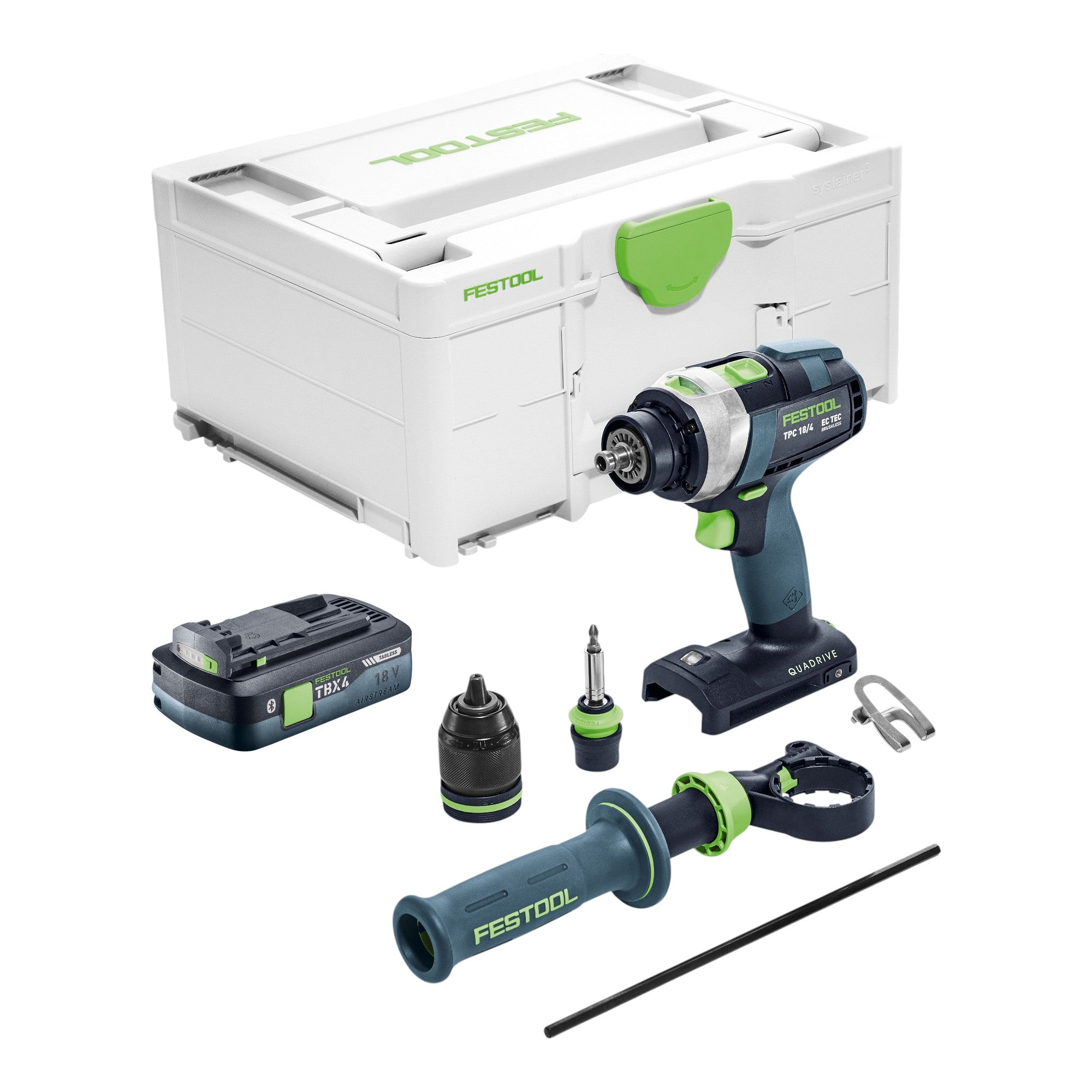 Festool TPC 18 4 Basic Akku Schlagbohrschrauber 18 V 75 Nm Brushless 1x Akku 4 0 Ah Systainer ohne Ladegeraet 0 - toolbrothers