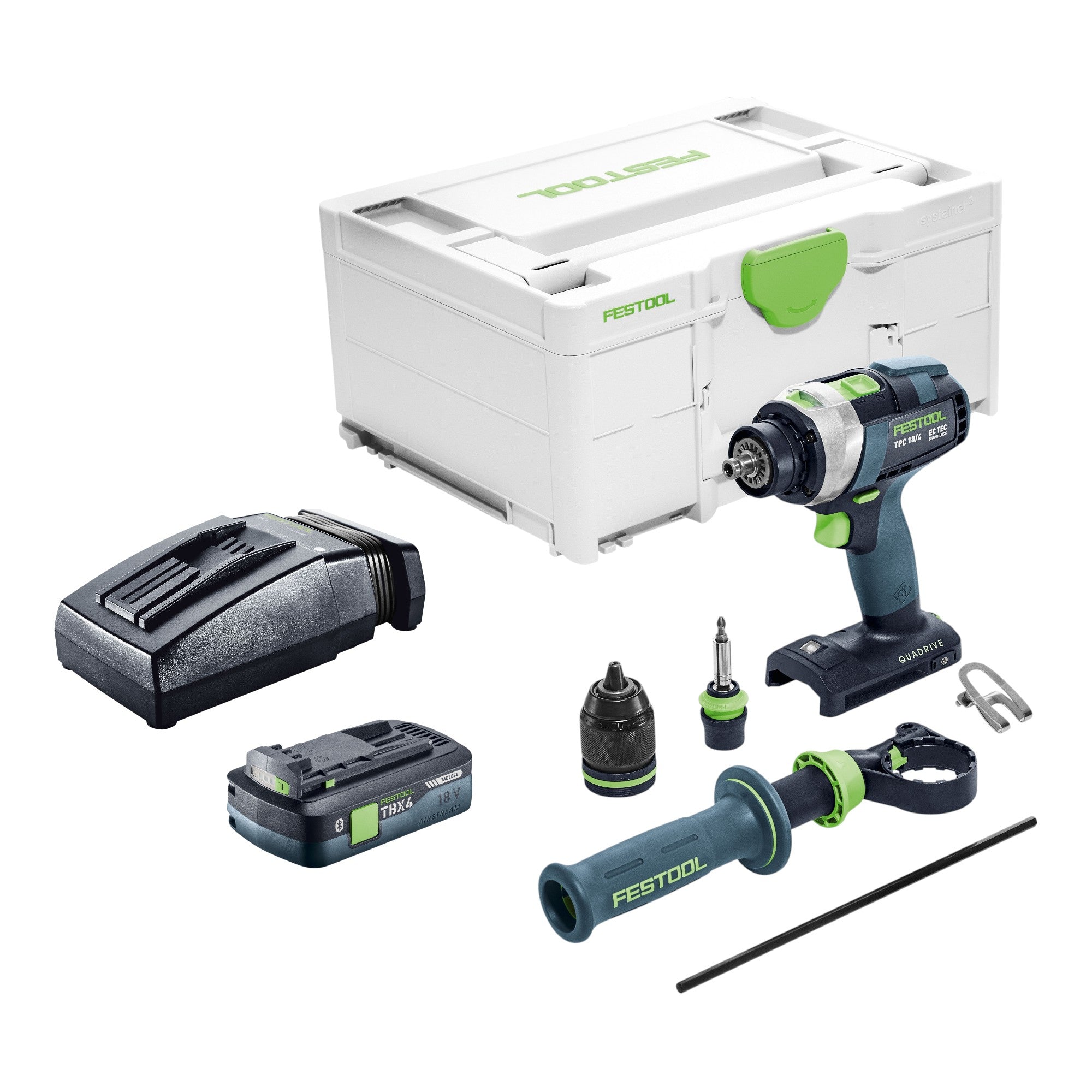 Festool TPC 18 4 Basic Akku Schlagbohrschrauber 18 V 75 Nm Brushless 1x Akku 4 0 Ah Ladegeraet Systainer 0 - toolbrothers