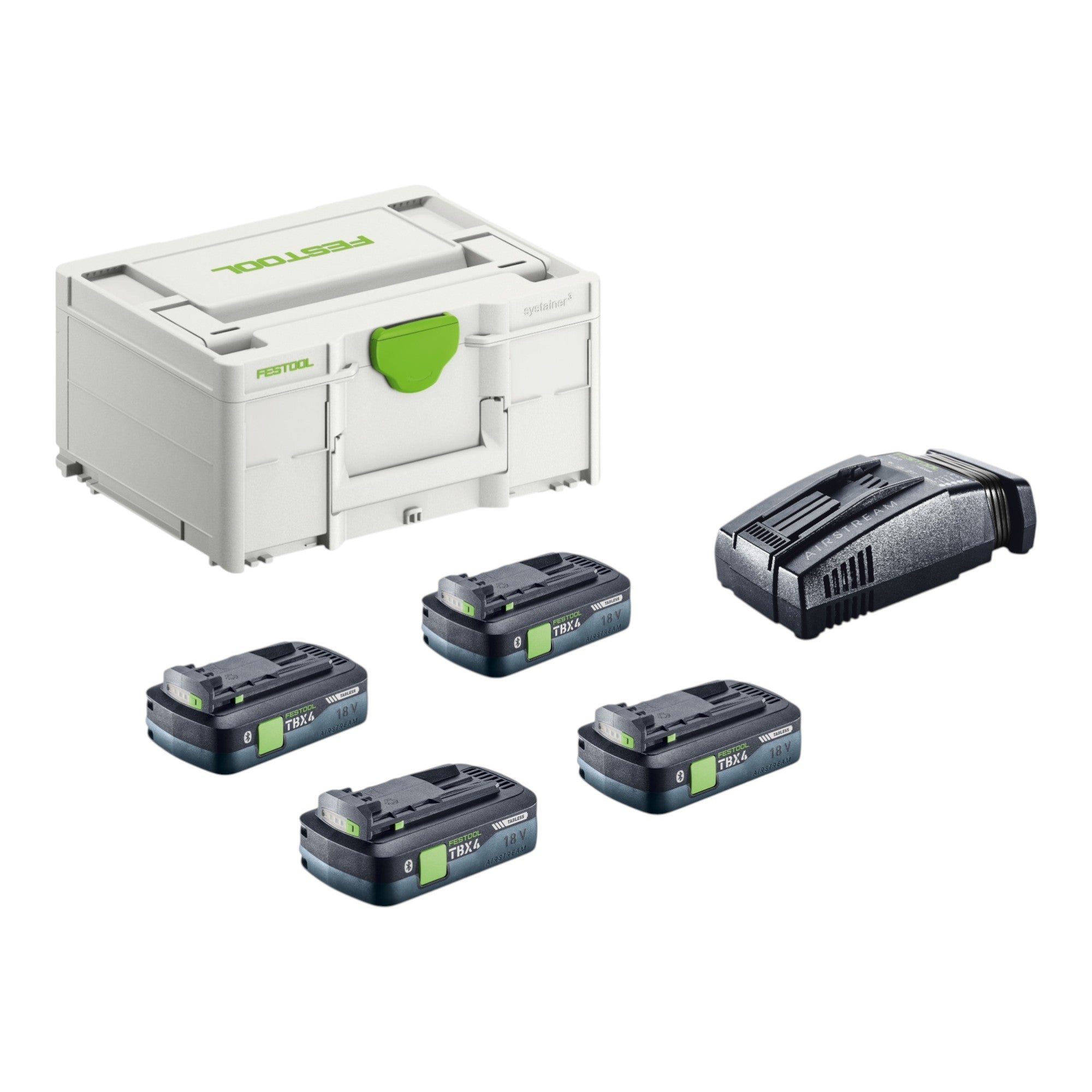 Festool Energie Set SYS 18V 4xTBX4 SCA16 mit 4x BP 18 TBX 4 C ASI Akku 18 V 4 0 Ah 4x 578745 SCA 16 Schnell Ladegeraet 576953 Systainer 0 - toolbrothers