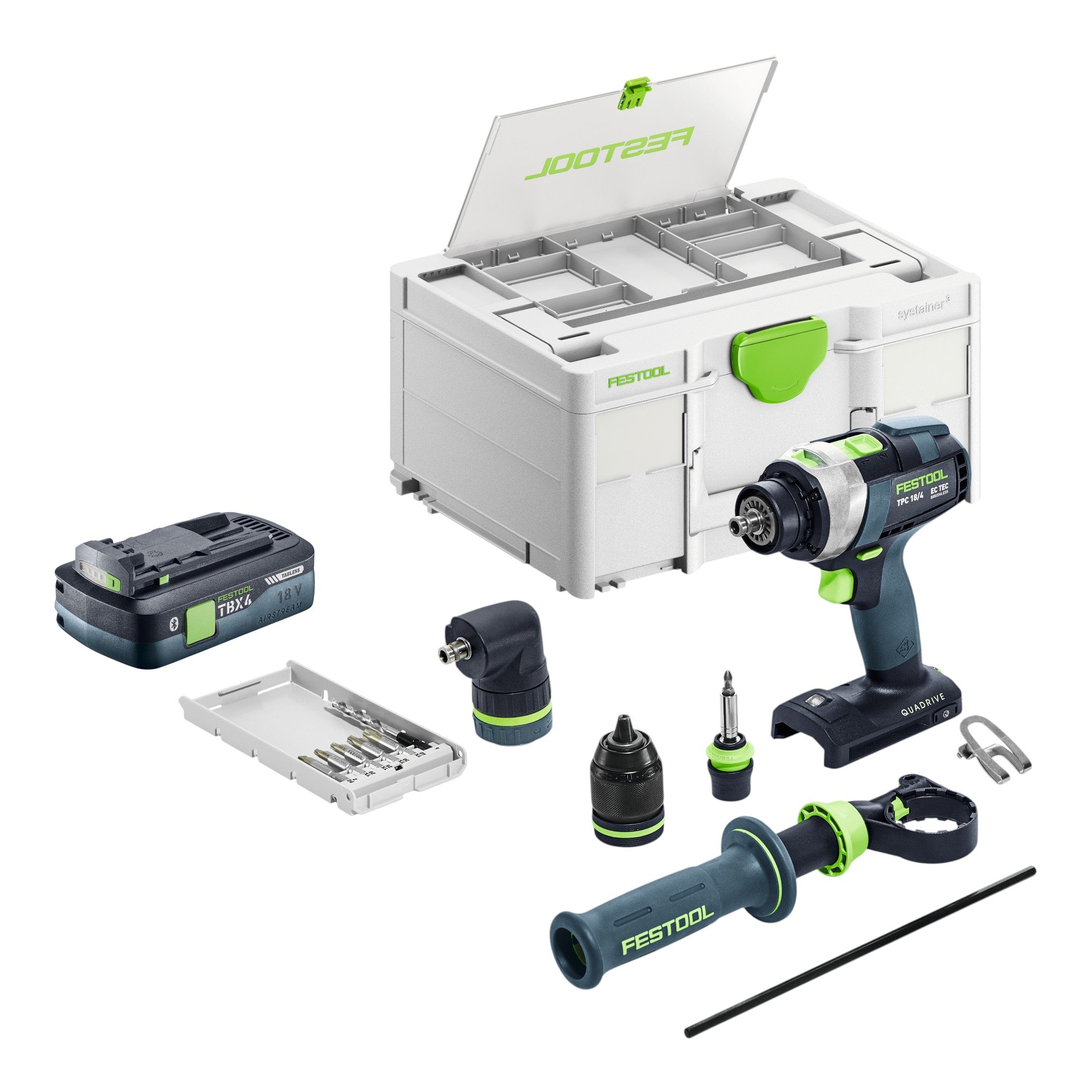 Festool TPC 18 4 Basic Set Akku Schlagbohrschrauber 18 V 75 Nm Brushless 1x Akku 4 0 Ah Systainer ohne Ladegeraet 0 - toolbrothers