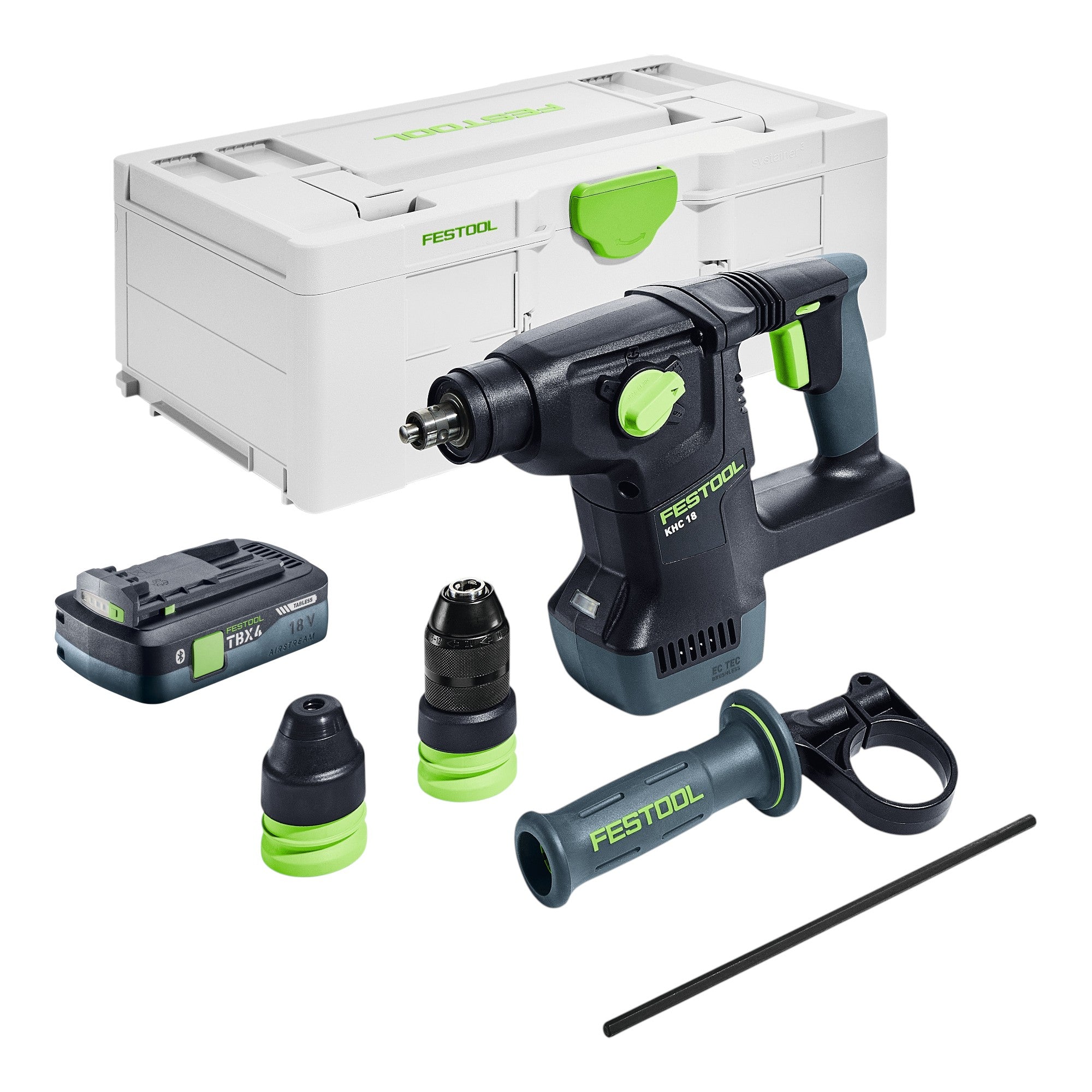 Festool KHC 18 EB Basic Akku Kombihammer 18 V 2 6 J SDS Plus Brushless 1x Akku 4 0 Ah Systainer ohne Ladegeraet 0 - toolbrothers