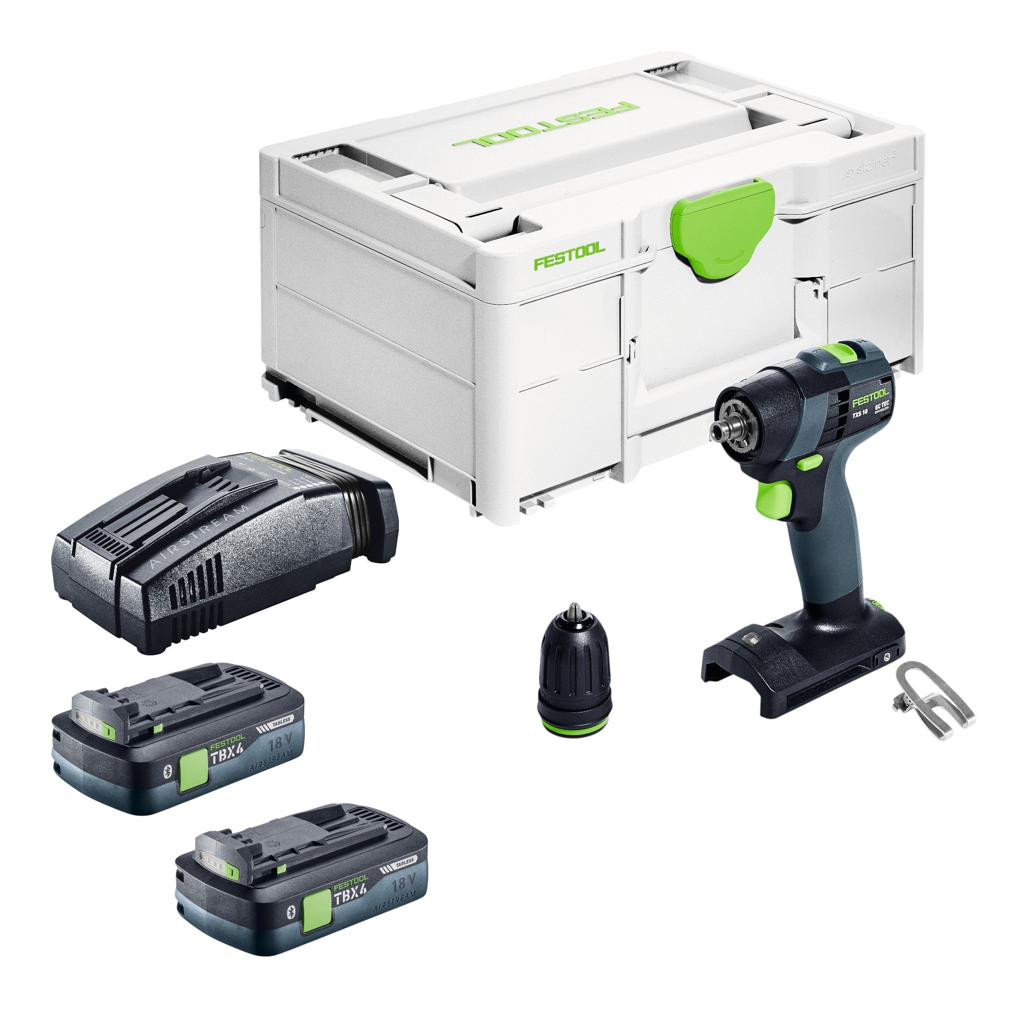 Festool TXS 18 Basic Akku Bohrschrauber 18 V 40 Nm Brushless 2x Akku 4 0 Ah Schnellladegeraet Systainer 0 - toolbrothers