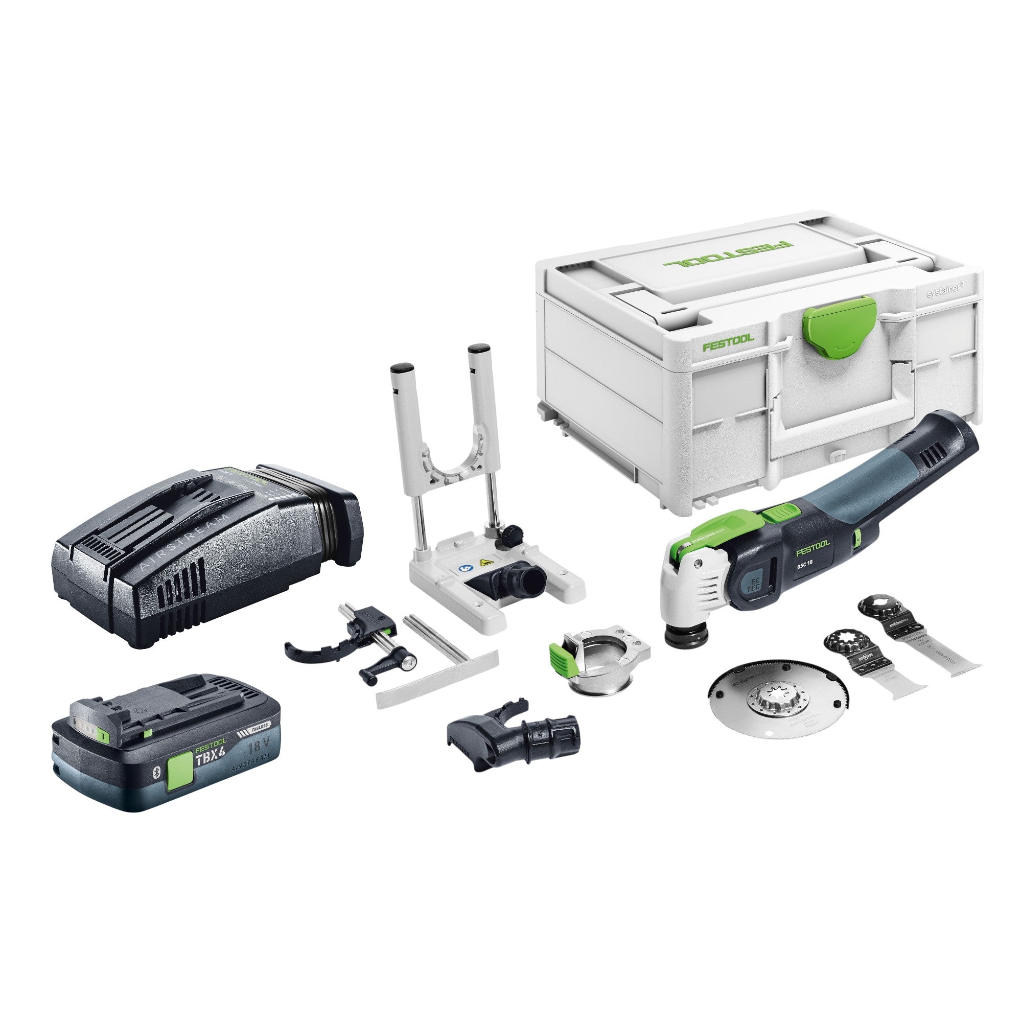 Festool OSC 18 E Basic Set Akku Oszillierer 18 V Starlock Max Brushless 1x Akku 4 0 Ah Schnellladegeraet Systainer 0 - toolbrothers
