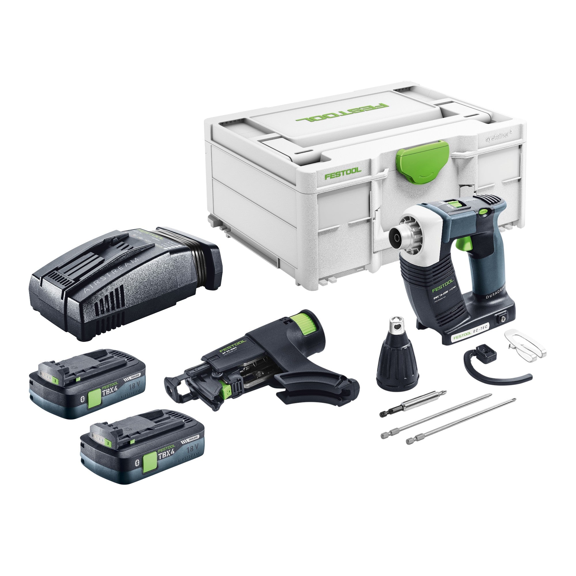 Festool DWC 18 4500 Basic Akku Bauschrauber 18 V 14 Nm Brushless 2x Akku 4 0 Ah Schnellladegeraet Systainer 0 - toolbrothers