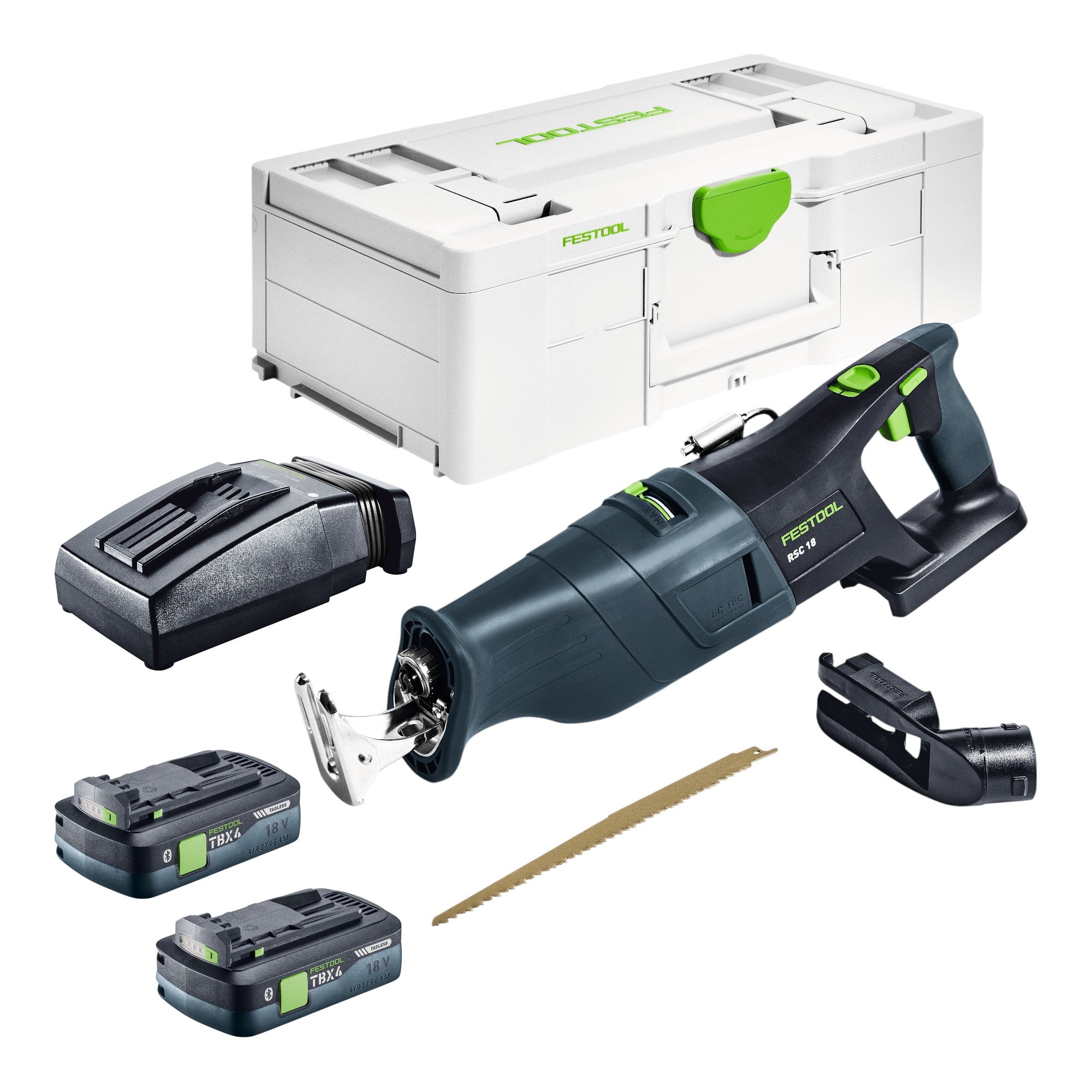 Festool RSC 18 EB Basic Akku Saebelsaege 18 V Brushless 2x Akku 4 0 Ah Ladegeraet Systainer 0 - toolbrothers