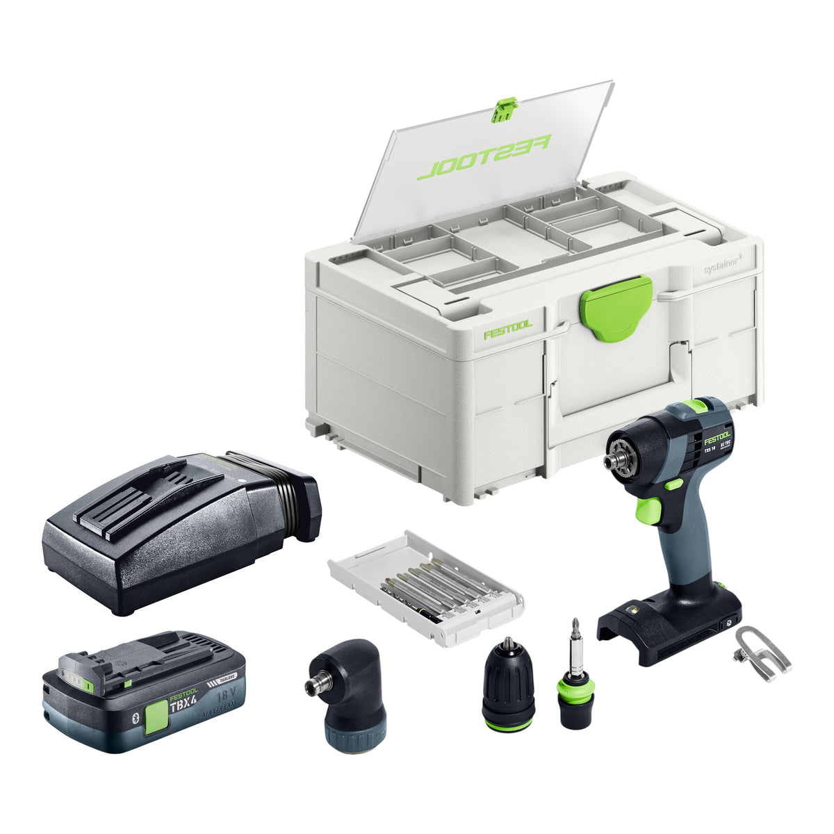 Akumulatorowa wiertarko-wkrętarka Festool TXS 18-Basic-Set 18 V 40 Nm bezszczotkowa + 1x akumulator 4,0 Ah + szybka ładowarka + systainer