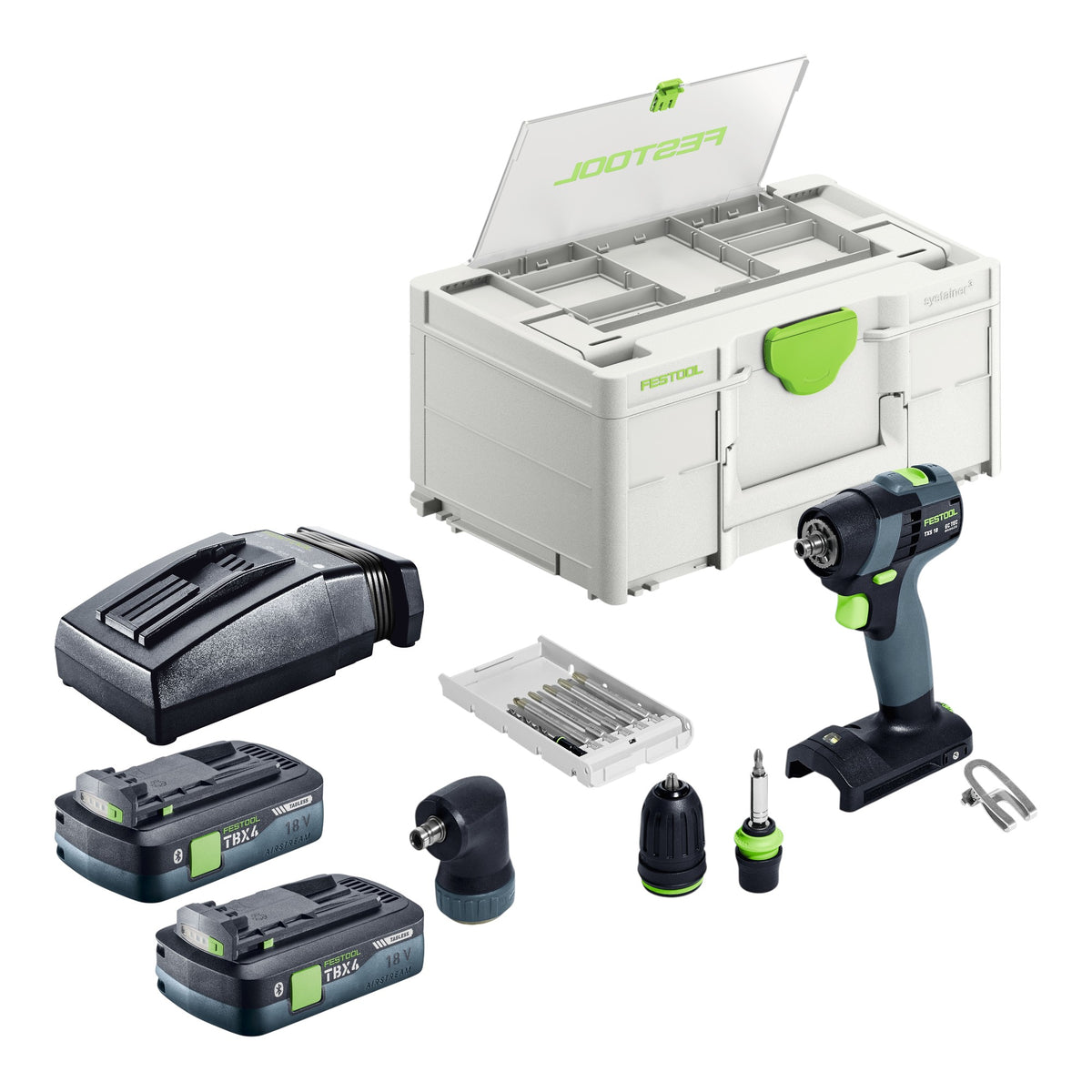 Akumulatorowa wiertarko-wkrętarka Festool TXS 18-Basic-Set 18 V 40 Nm bezszczotkowa + 1x akumulator 4,0 Ah + szybka ładowarka + systainer