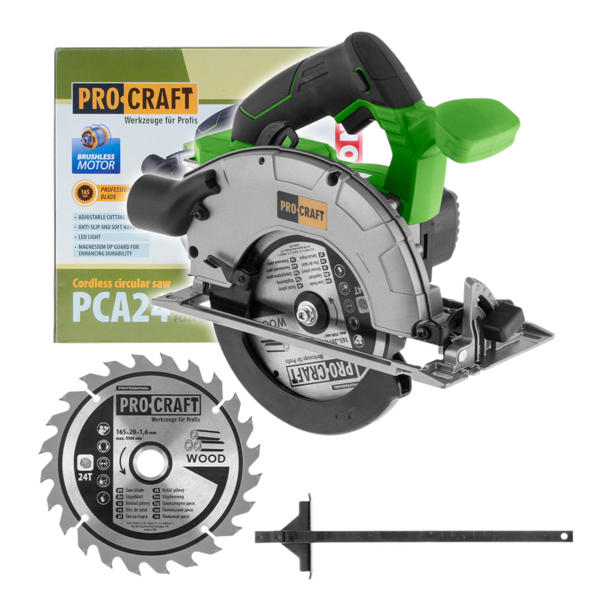 Procraft PCA24bb Akumulatorowa piła ręczna 20 V 165 mm Brushless Solo – bez akumulatora, bez ładowarki