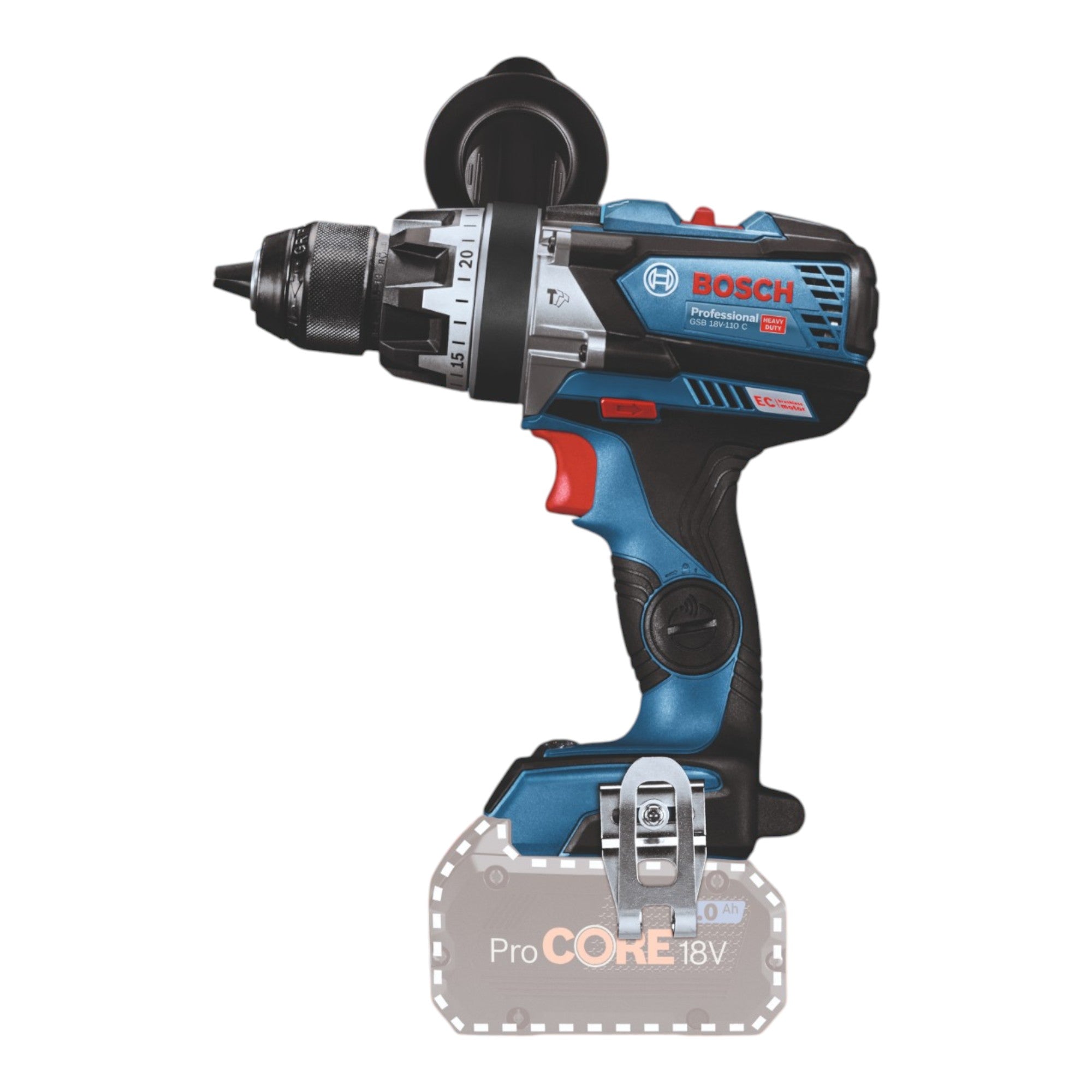 Bosch GSB 18V 110 C Professional Akku Schlagbohrschrauber 18 V 110 Nm 0615A500E0 Brushless 2x Akku 5 0 Ah Ladegeraet 35 tlg Bit Set L Boxx 4 - toolbrothers